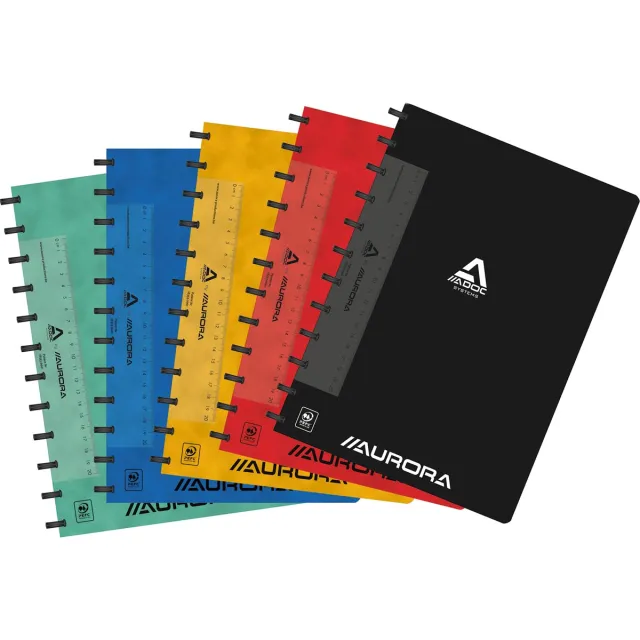 Adoc Schrift Adoc Classic A4 ruit 5x5mm 144 pagina's 90gr assorti blauw