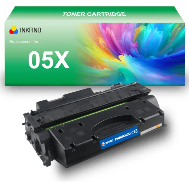 INKFIND 05X (CE505X) Tonercartridge compatibel met HP 05X CE505X Canon 719H - 1-pack Zwart XL Zwart x 1