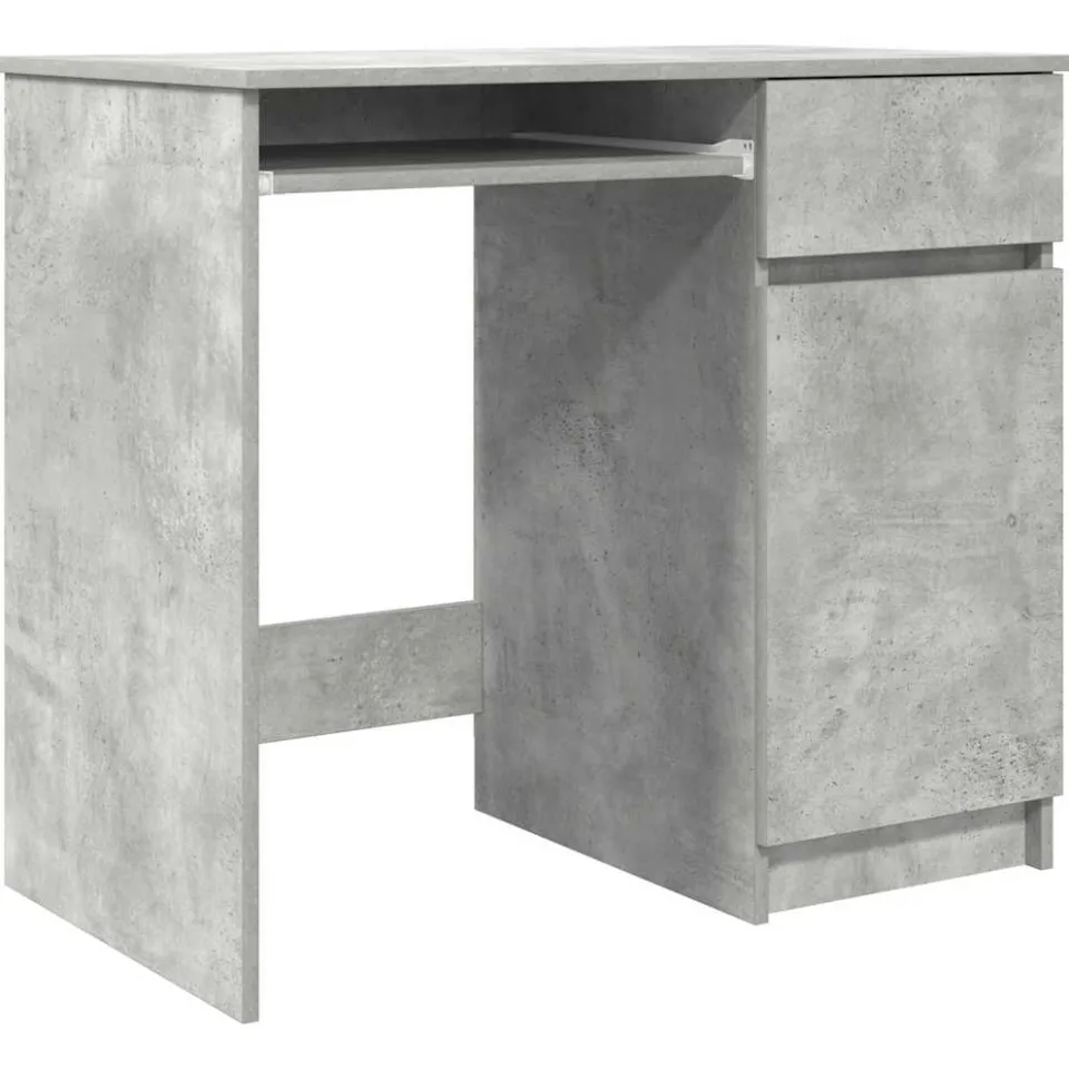 vidaXL Bureau 86x49x76 cm spaanplaat betongrijs