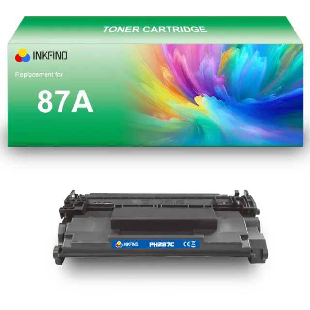 INKFIND 87A (CF287A) Tonercartridge compatibel met HP 87A CF287A - 1-pack Zwart Zwart x 1