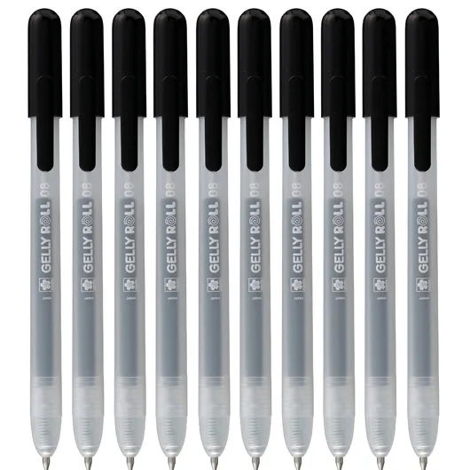 Sakura Gelschrijver Sakura Gelly Roll Classic 08 klikfunctie zwart 10 stuks