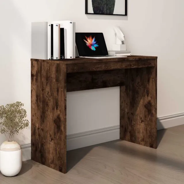 vidaXL Bureau 90x40x72 cm bewerkt hout gerookt eikenkleurig, foto 2