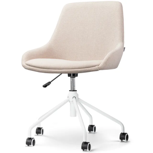 Nolon Nout-Isa bureaustoel beige - wit onderstel