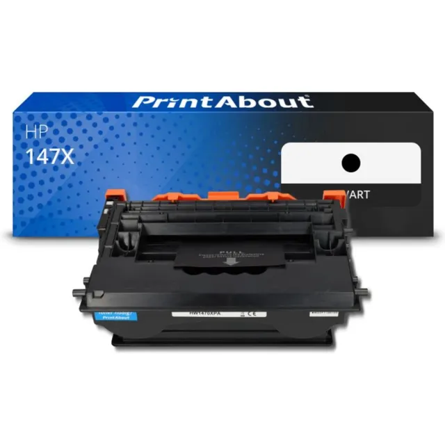 PrintAbout huismerk Toner 147X (W1470X) Zwart Hoge capaciteit geschikt voor HP