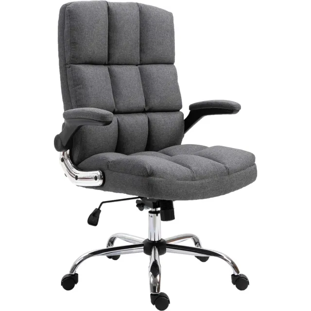 Bureaustoel MCW-J21, bureaustoel executive, in hoogte verstelbaar ~ stof/textiel donkergrijs