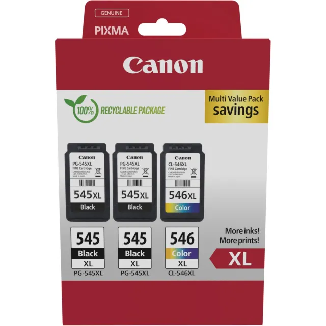 Canon PG-545XL + CL-546XL - Inktcartridge - Origineel - Hoge capaciteit - Kleur en Zwart + Retourzakje