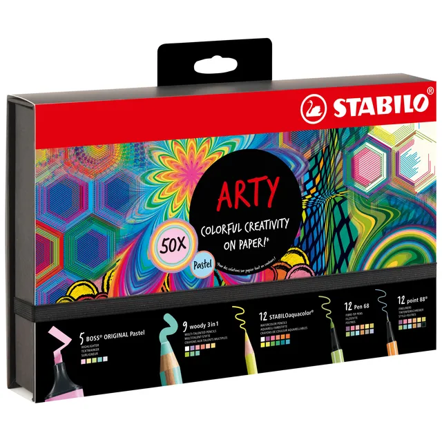 Stabilo Creative set Stabilo 77/6 Arty colorful creative pastel mix 50 stuks