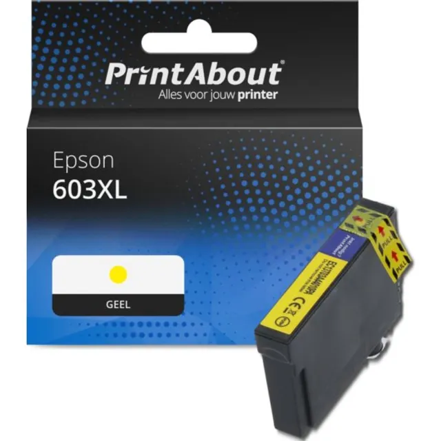 PrintAbout huismerk Inktcartridge 603XL (C13T03A44010) Geel Hoge capaciteit geschikt voor Epson
