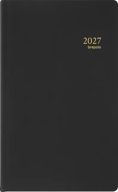 Brepols Agenda 2027 Brepols Breform Seta 1dag/1pagina zwart wit