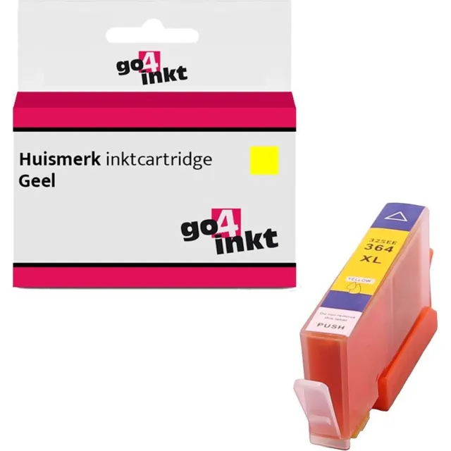 Go4inkt Compatible HP 364XL y yellow geel inkt cartridge van Go4inkt - Huismerk inktpatroon