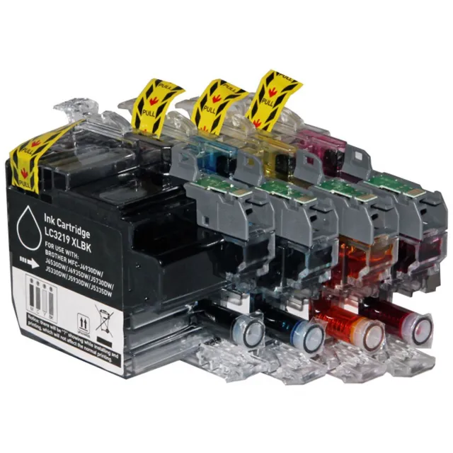 ABC Set 4x ABC huismerk inkt cartridge geschikt voor Brother LC-3219XL voor Brother MFC-J5330DW XL MFC-J5335DW MFC-J5730DW MFC-J5830DW MFC-J5930DW MFC-J6530DW MFC-J6535DW MFC-J6730DW MFC-J6930DW MFC-J6935DW Set 4 kleuren