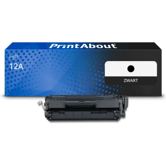 PrintAbout huismerk Toner 12A (Q2612A) Zwart Geschikt voor HP