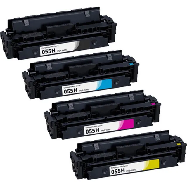 Inktkenners Toners Geschikt voor Canon 055/055H | Multipack 4 stuks Geschikt voor Canon i-Sensys LBP663CDW - LBP664CX - MF742CDW - MF744CDW