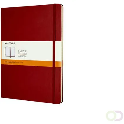 Moleskine Notitieboek Moleskine XL 190x250mm lijn hard cover scarlet red