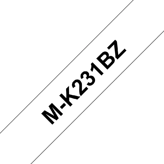 Brother Labeltape Brother P-touch M-K231 ongelamineerd 12mm zwart op wit