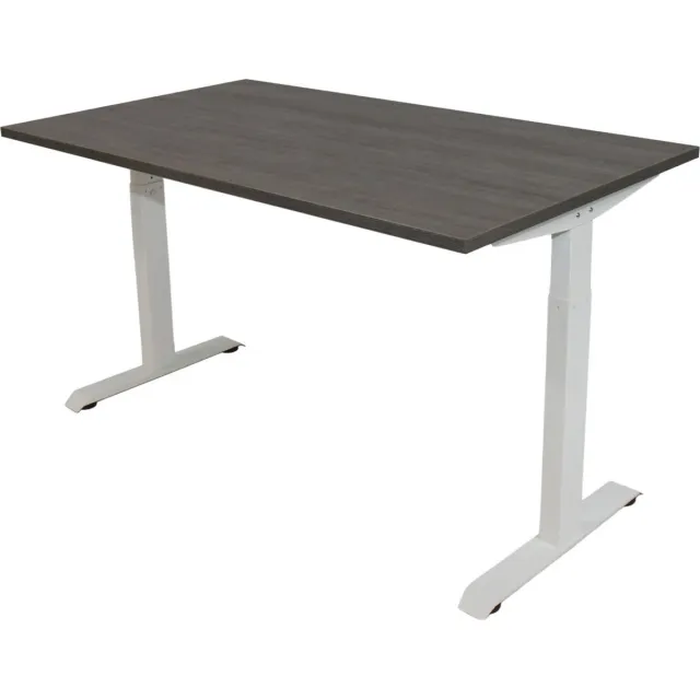 Game Hero Office Hero® Cosmic - In hoogte verstelbaar bureau wit frame - Game bureau - Computertafel - Werktafel - 140x80 - Logan eik