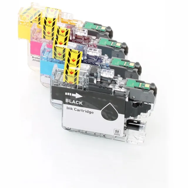 ABC huismerk set 4x inktcartridge geschikt voor Brother LC521 LC521VAL geschikt voor DCP-J1260W DCP-J1310DW DCP-J1313DW DCP-J1360DW DCP-J1460DW Set 4 kleuren