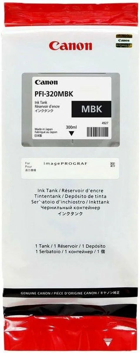 Canon inktcartridge PFI-320, 300 ml, OEM 2889C001, mat zwart