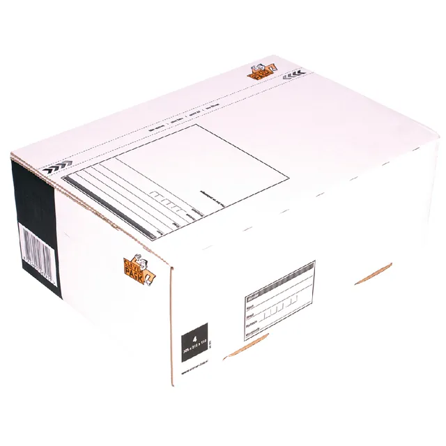 Cleverpack Postpakketbox 4 CleverPack 305x215x110mm wit pak à 25 stuks