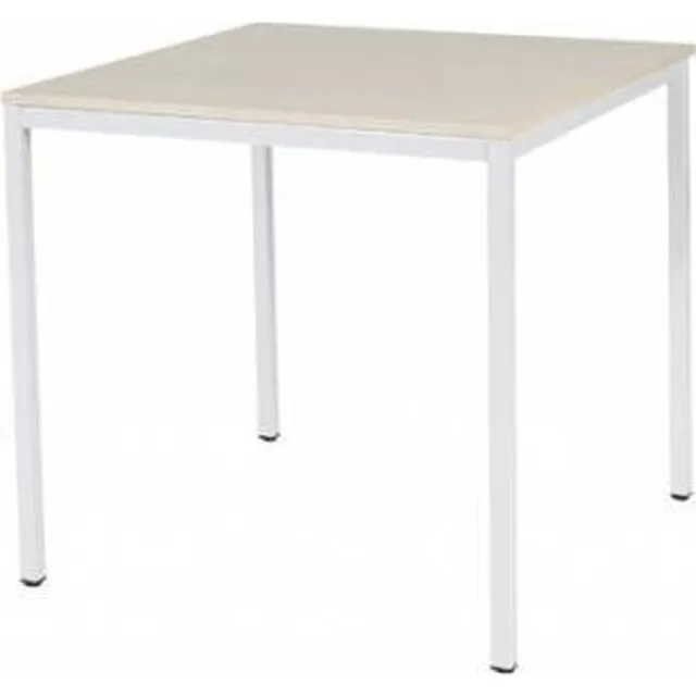 Schaffenburg Bureautafel - Domino Basic 80x80 Eiken - wit frame Wit (RAL9010)/Lindberg eiken