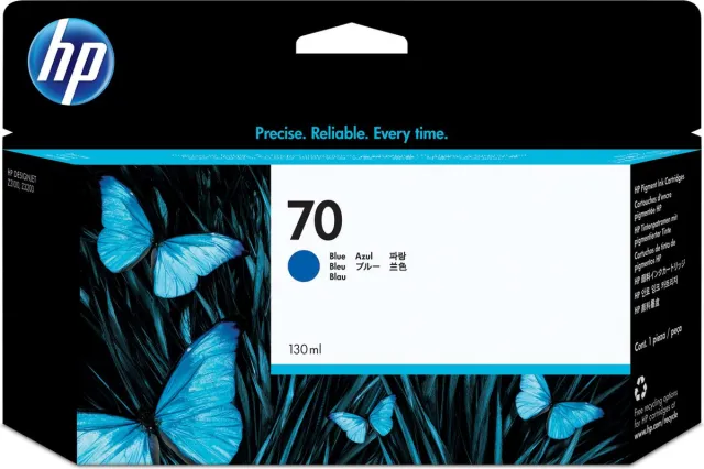 HP 70 - Inktcartridge / Blauw (C9458A) Cyaan