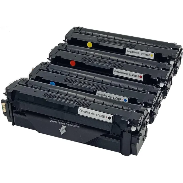 KATRIZ Huismerk Toner K506L Zwart + C506L Cyaan + M506L Magenta + Y506 Geel | REMANUFACTURED| voor Samsung CLP 680 / CLP 680 DW / CLP 680 ND / CLX 6260 FD / CLX 6260 FR / CLX 6260 FW / CLX 6260 ND / Xpress SL C2620DW| 4 stuks Zwart, Cyaan, Magenta, Geel
