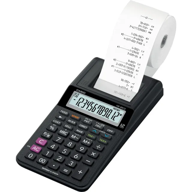 Casio bureaurekenmachine HR-8RCE zwart