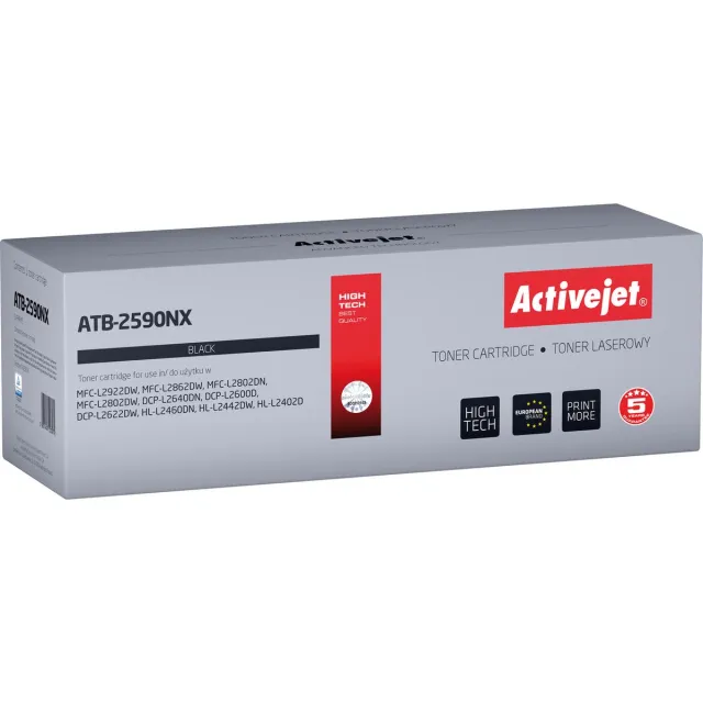 ActiveJet ATB-2590NX toner voor Brother printers; Vervanging Brother TN2590XL; Supreme; 3000 pagina's; zwart)