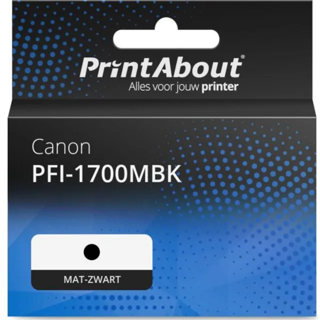 PrintAbout huismerk Inktcartridge PFI-1700MBK Mat-zwart geschikt voor Canon