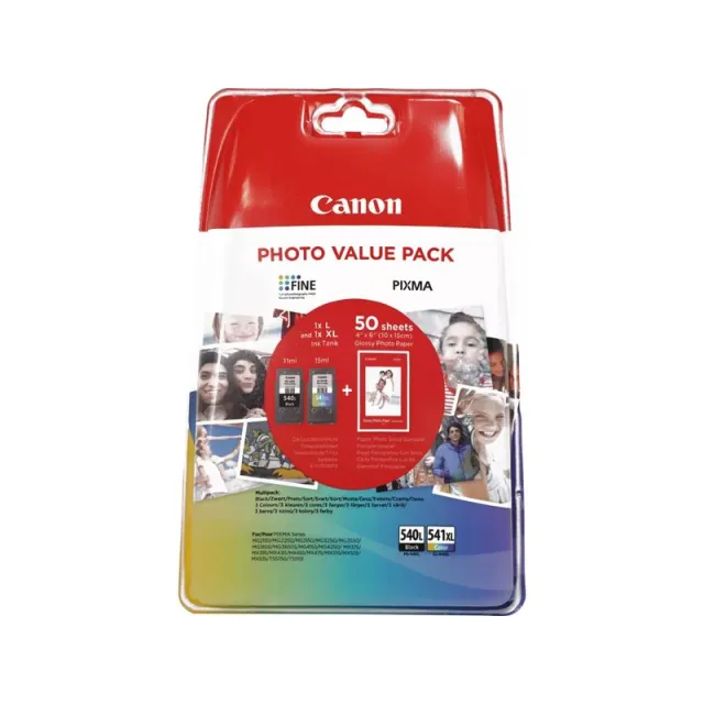 Canon PG-540L / CL-541XL photo value pack Inktcartridge Zwart + 3 kleuren Multipack