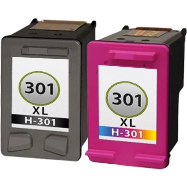 Inktkeuze 301XL Zwart + Kleur - Huismerk inktcartridge compatible met HP DESKJET 1000 / 1010 / 1050 / 1050 A / 1055 / 1510 / 2050 / 2050 A / 2050 S / 2054 A / 2510 / 2512 / 2514 / 2540 / 2541 / 2542 / 2543 / 2544 / 2549 / 2550 / 3000 / 3050 / 3050 A / 3050 SE Zwart, Cyaan, Geel, Magenta