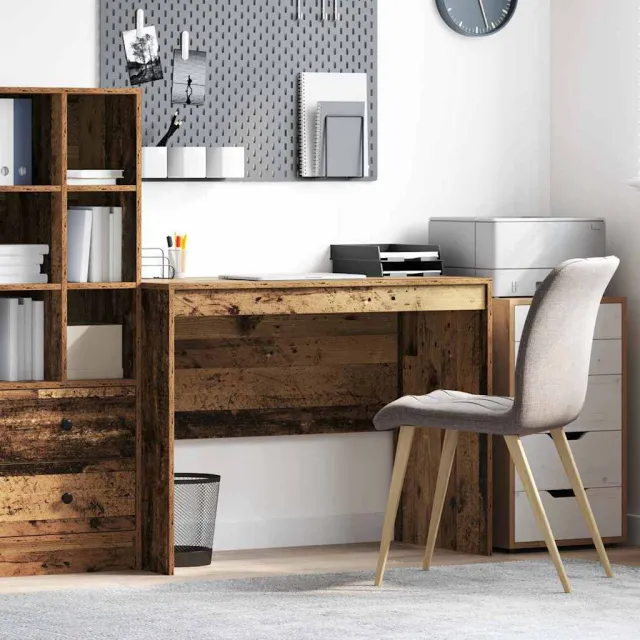 vidaXL Bureau Oudhout 100 x 50 x 76 cm bruin, foto 2