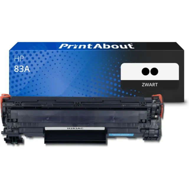 PrintAbout huismerk Toner 83A (CF283A) Zwart Multipack Geschikt voor HP