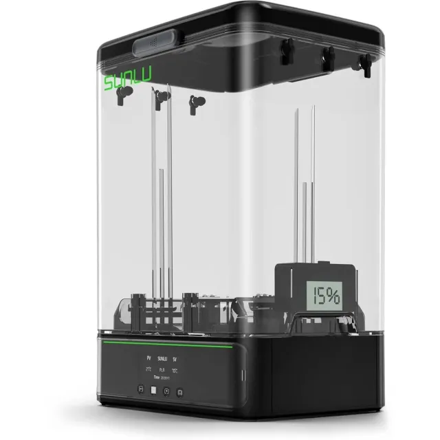 Zerova Filament Droogbox - Filamentcontainer voor 3D printen - Slimme Temperatuurregeling - 70°C Verwarming - Capaciteit tot 3KG