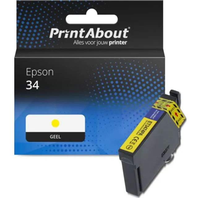 PrintAbout huismerk Inktcartridge 34 (C13T34644010) Geel geschikt voor Epson