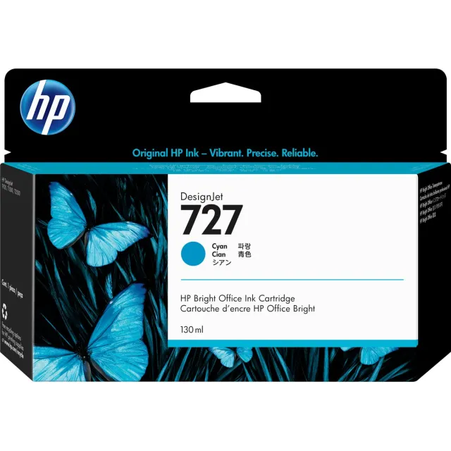 HP 727 - Inktcartridge / Cyaan / 130 ml (B3P19A)