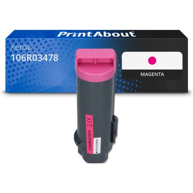 PrintAbout huismerk Toner 106R03478 Magenta Geschikt voor Xerox