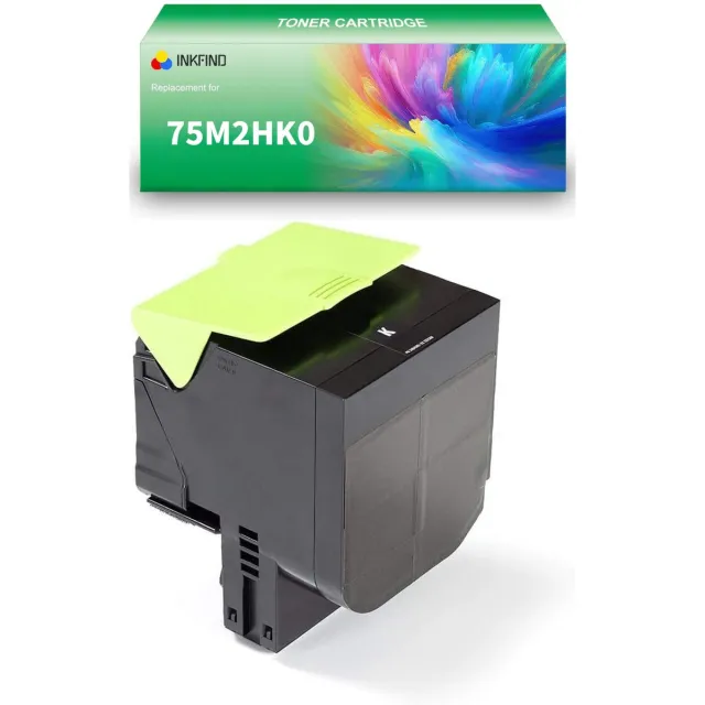 INKFIND 75M2HK0 Zwart tonercartridge compatibel met Lexmark 75M2HK0 Zwart geschikt voor Lexmark CS531dw/CX532adwe - 1-pack Zwart Zwart x 1