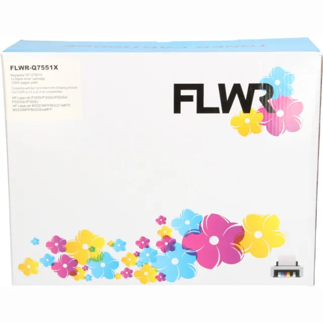 FLWR Toner / 51X / Zwart - Geschikt voor HP