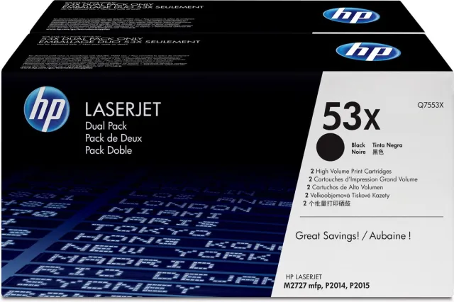 HP 53X - Tonercartridge / Zwart (DUO VERPAKKING)
