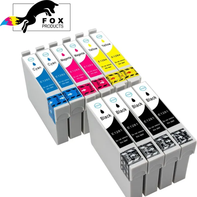 FoxProducts T1285 XL 10 kleuren T1284 T1283 T1282 T1281 - inktcartridge - Geschikt voor Epson - Stylus SX125 - SX130 - SX235W - SX420W - SX425W - SX435W - SX445W - Stylus Office BX305F - BX305FW Cyan,Magenta, Yellow, Black