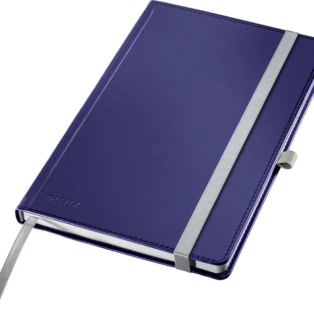 Leitz Style notitieboek, ft A5, harde kaft, gelijnd, blauw