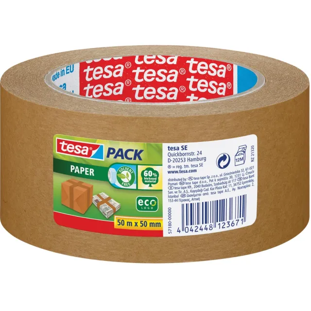 Tesa Verpakkingstape tesapack® papier ecoLogo® 50mx50mm bruin