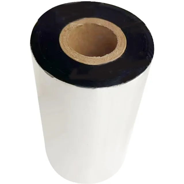 Zebra thermotransfer lint wax-hars zwart 110mm x 74m