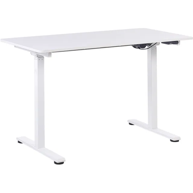 Beliani GRIFTON - Verstelbaar bureau - Wit - 120 cm - Staal