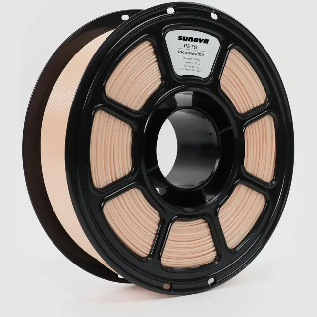 Sunova PETG 3D Printer Filament – 1KG – 1.75 mm – ±0.02mm Precisie – Sterke Laaghechting – Milieuvriendelijke – huidskleur