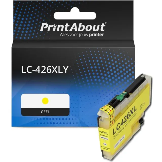 PrintAbout huismerk Inktcartridge LC-426XLY Geel Hoge capaciteit geschikt voor Brother