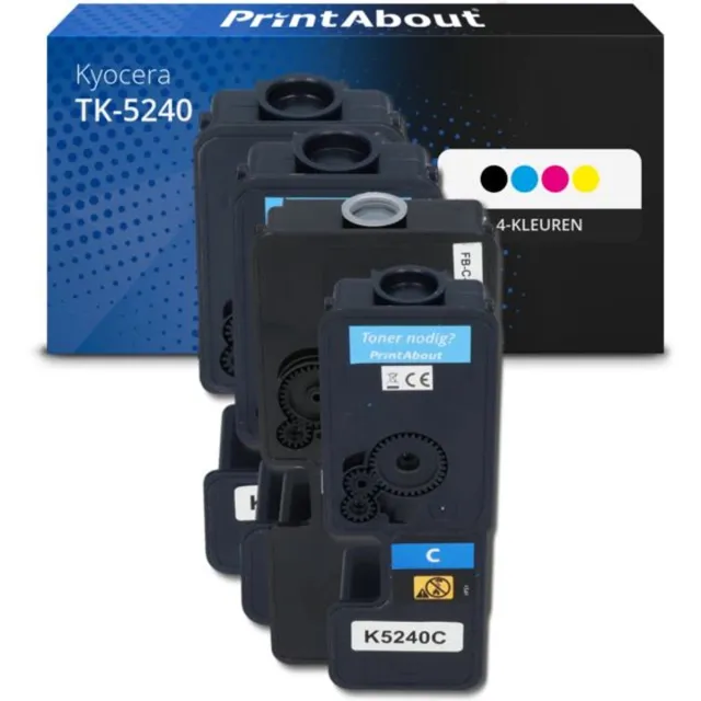 PrintAbout huismerk Toner TK-5240 4-kleuren Multipack geschikt voor Kyocera