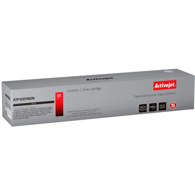 ActiveJet ATP-KXFA92N toner voor Panasonic-printer; Panasonic KXFAT92 / KXFAT411-vervanging; Opperste; 2000 pagina's; zwart.