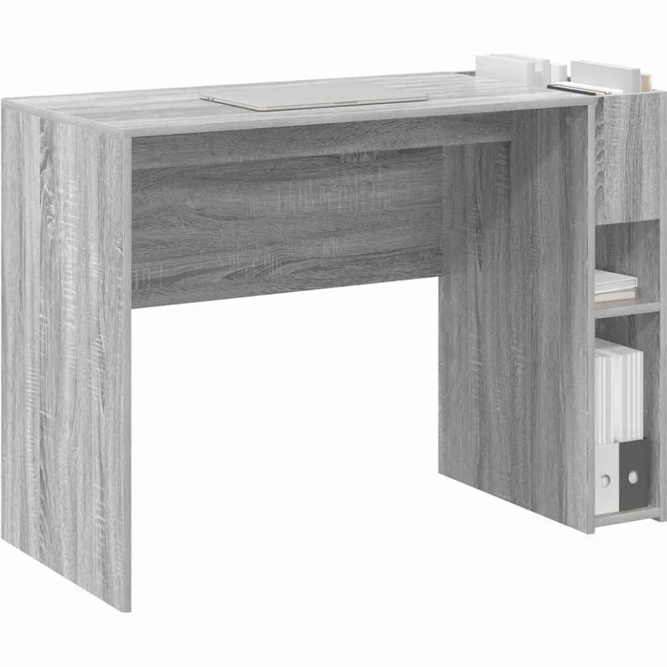 vidaXL Bureau Grijs Sonoma Bewerkt hout 109 x 50 x 78 cm